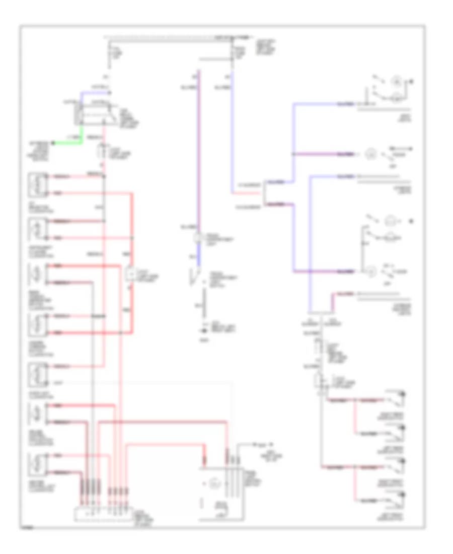 Interior Light Wiring Diagram for Mazda Protege LX 1997