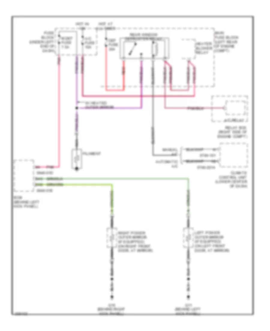 Defoggers Wiring Diagram for Mazda CX-7 s Grand Touring 2010