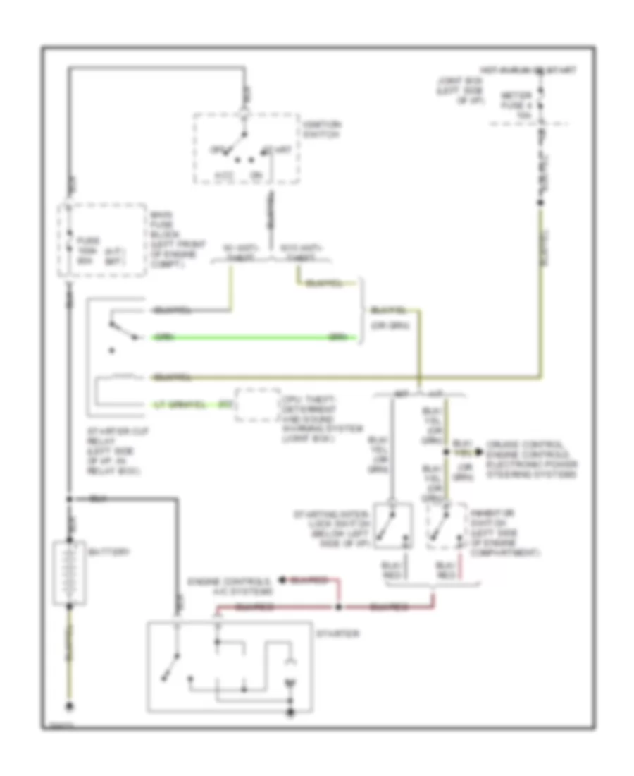 Starting Wiring Diagram for Mazda MX 6 4WS 1990