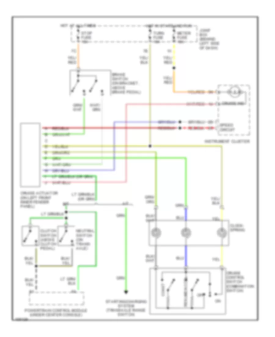 Cruise Control Wiring Diagram for Mazda 626 DX 1998