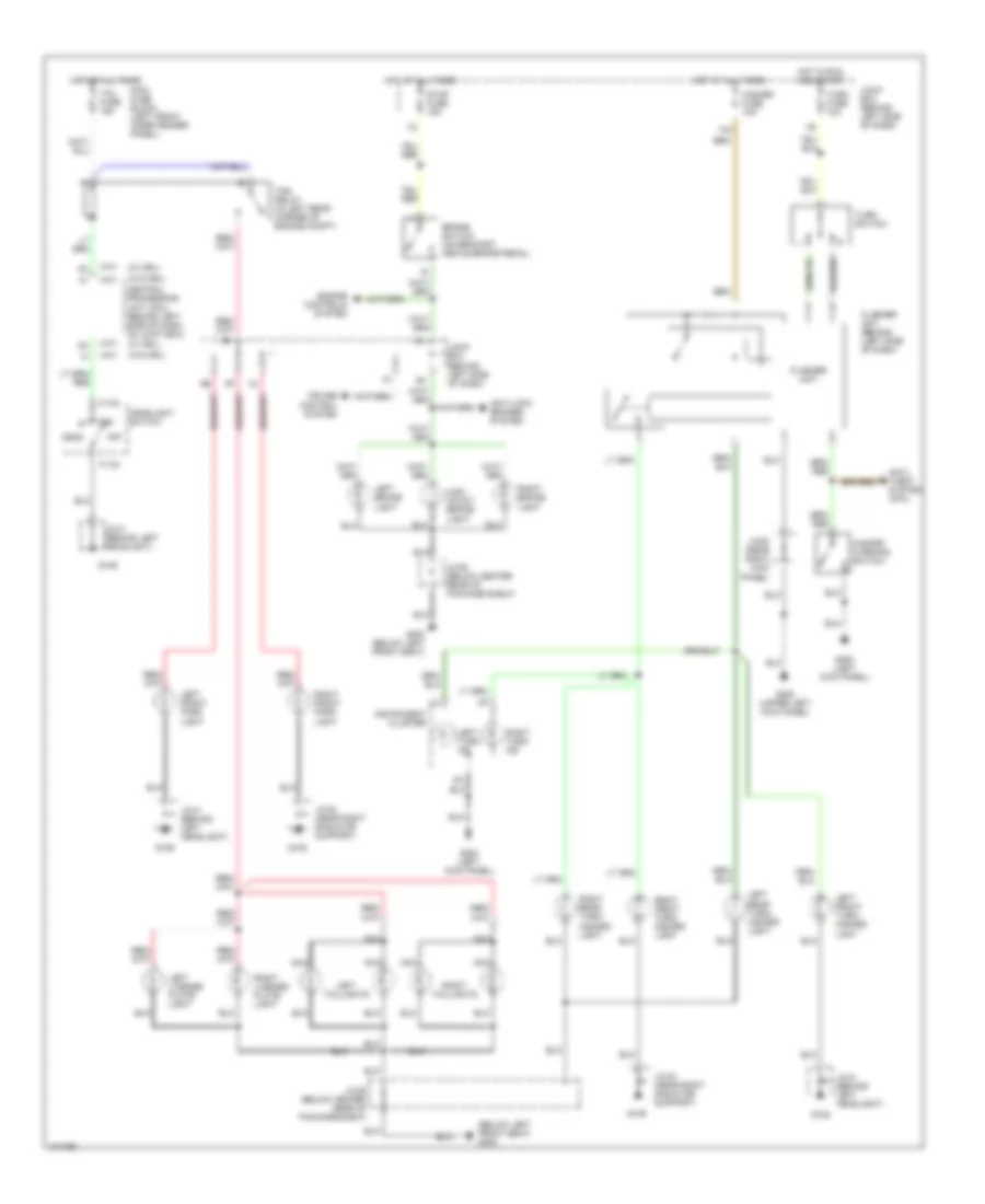 Exterior Lamps Wiring Diagram for Mazda 626 DX 1998