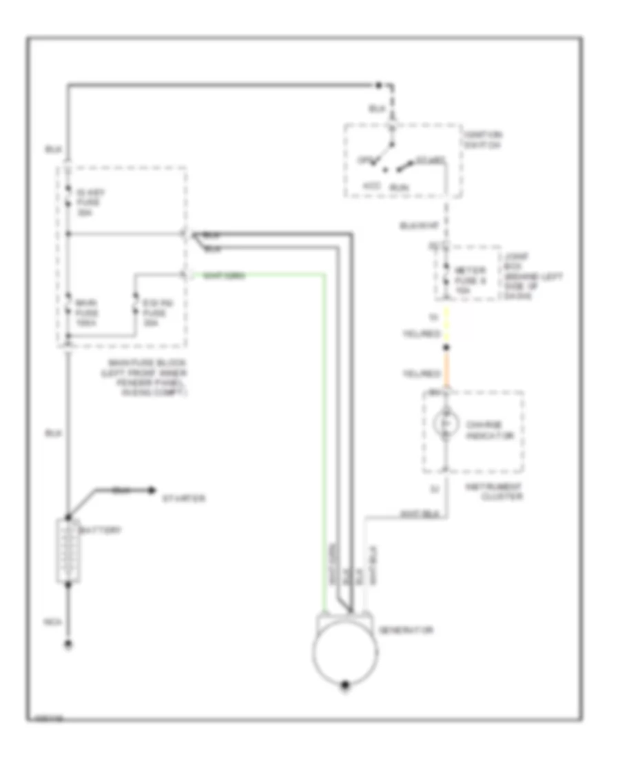 Charging Wiring Diagram for Mazda 626 DX 1998