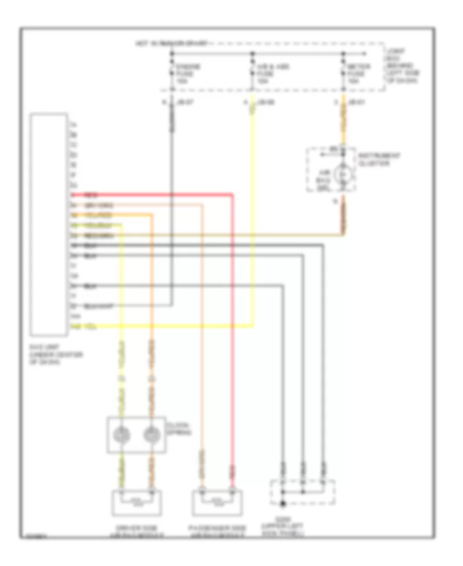 Supplemental Restraint Wiring Diagram for Mazda 626 DX 1998