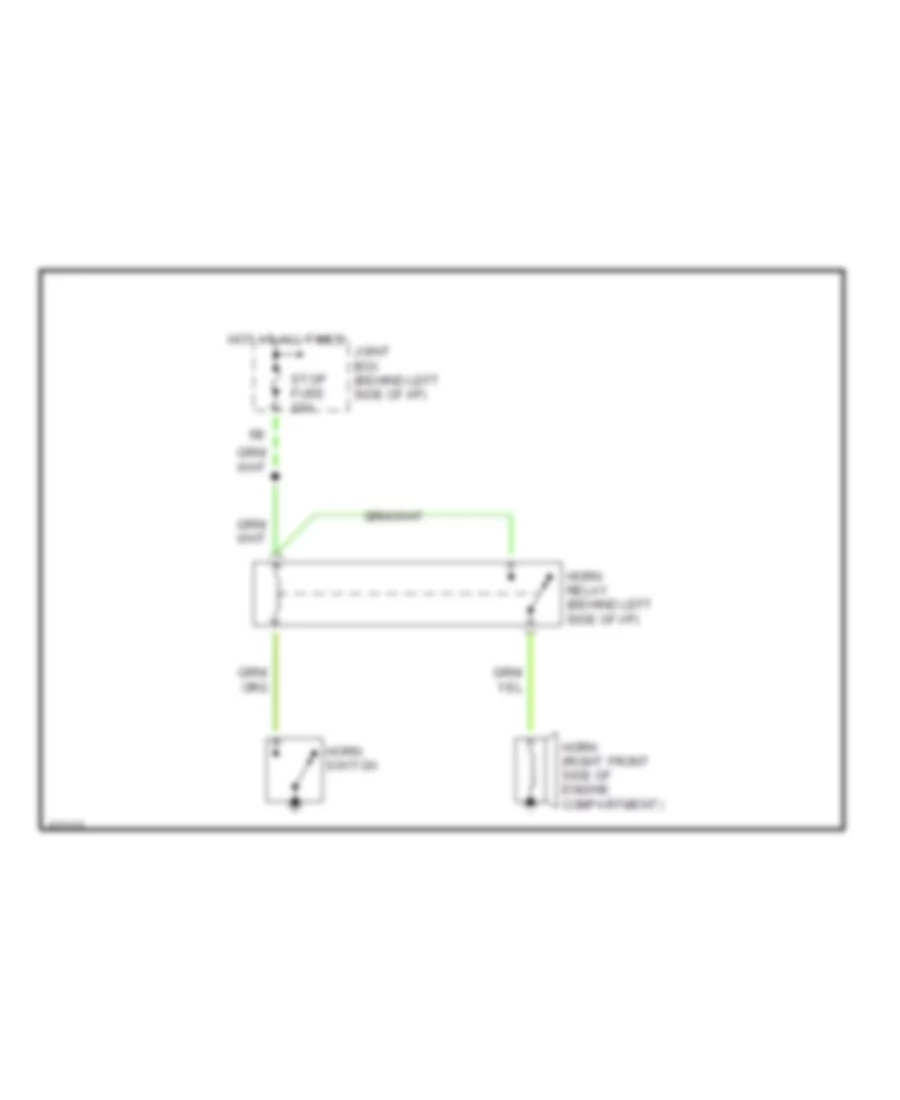 Horn Wiring Diagram for Mazda Protege LX 1994
