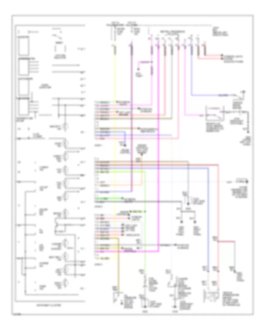 Instrument Cluster Wiring Diagram for Mazda 626 ES 1998