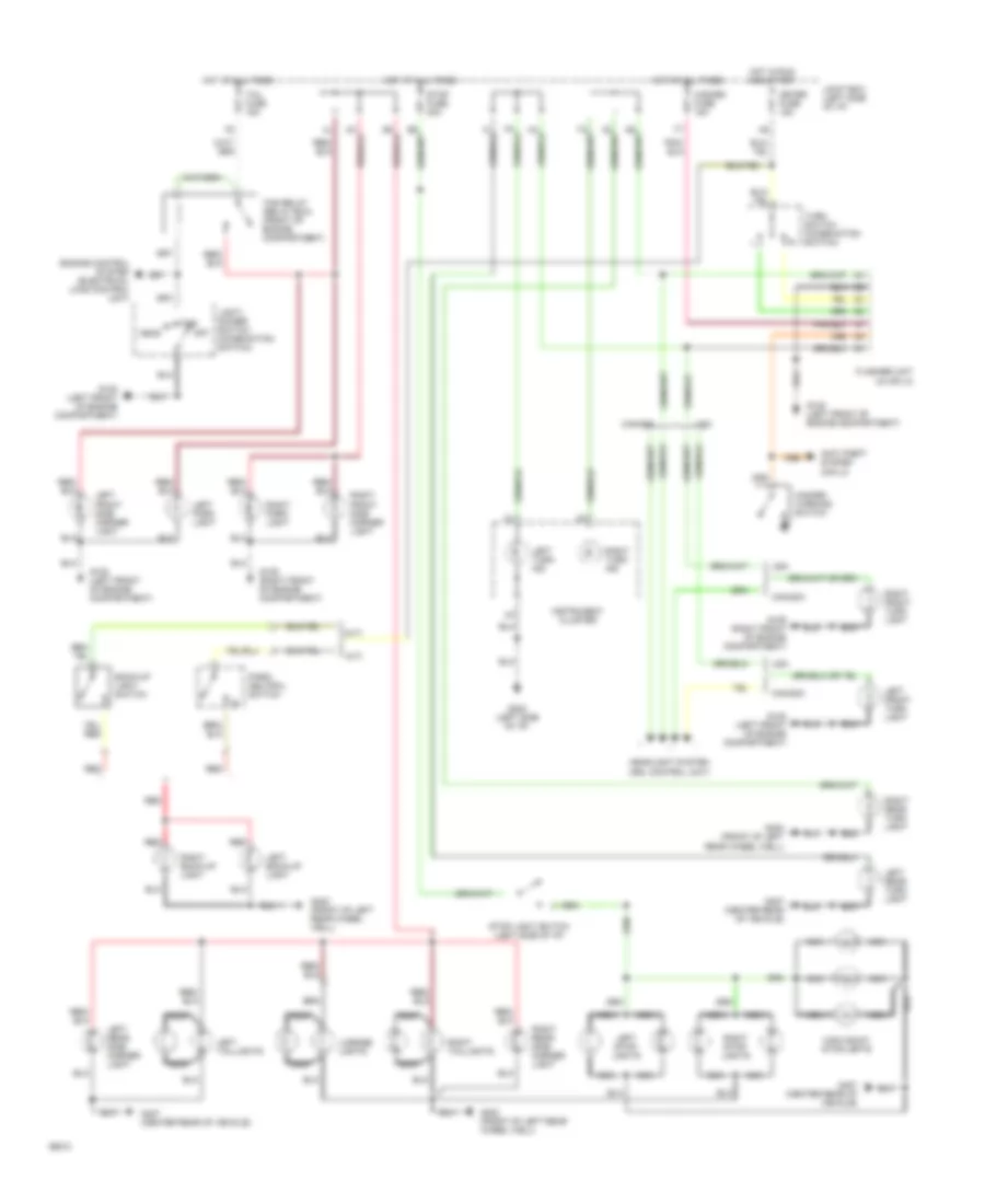 Exterior Light Wiring Diagram for Mazda RX 7 1994