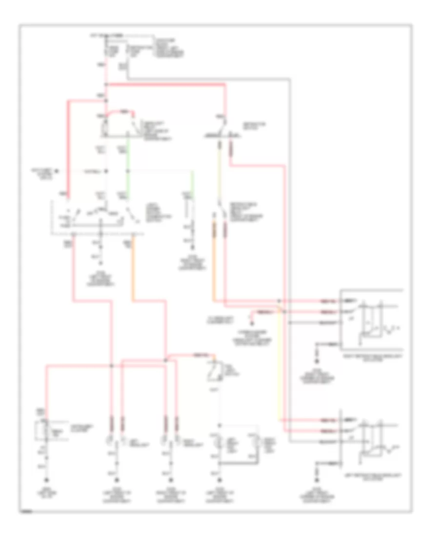 Headlight Wiring Diagram, without DRL for Mazda RX-7 1994