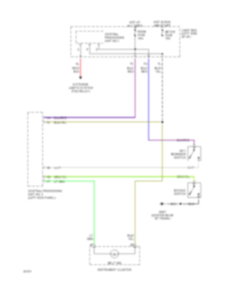 Warning System Wiring Diagrams for Mazda RX-7 1994