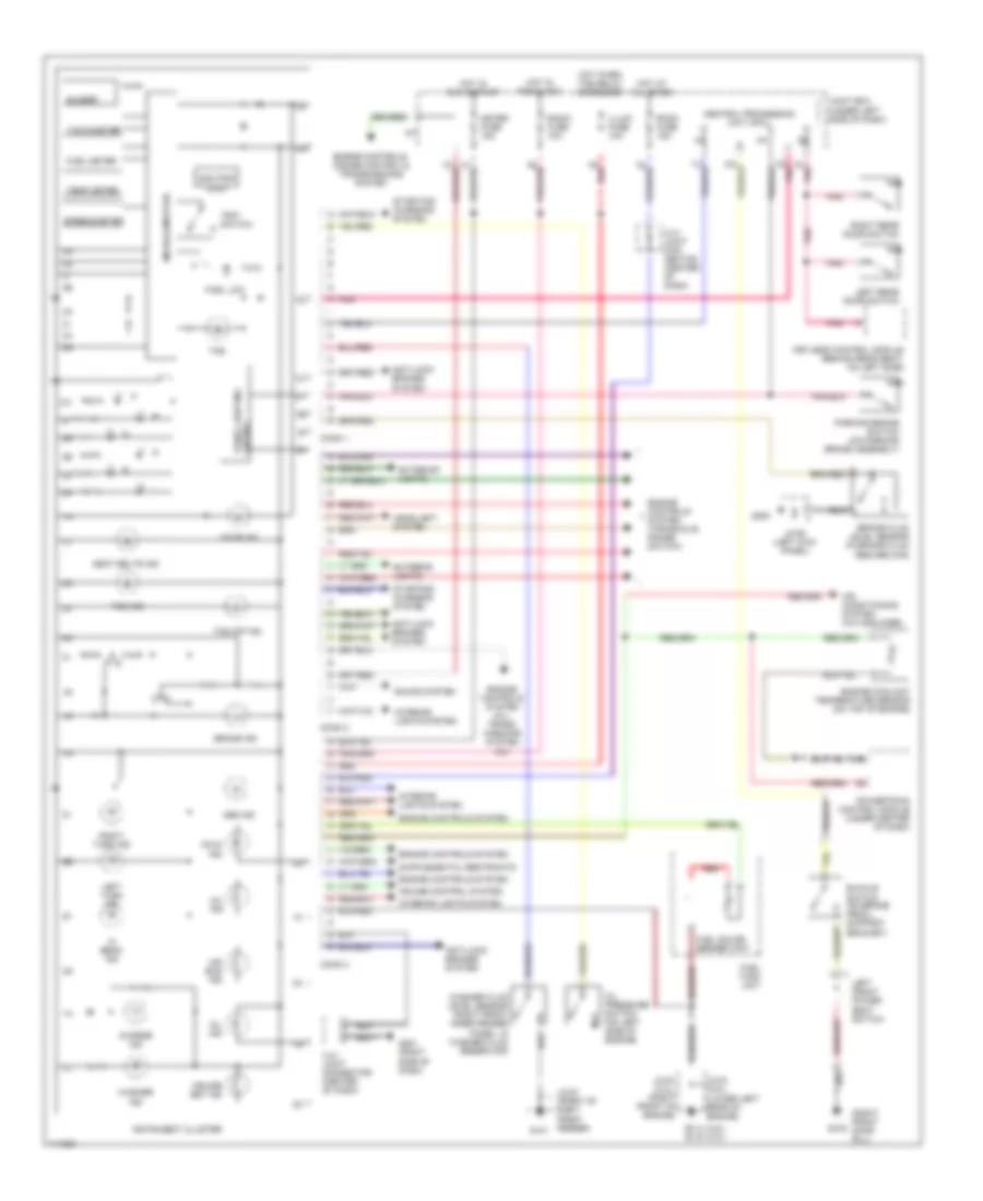 Instrument Cluster Wiring Diagram for Mazda Millenia P 2001