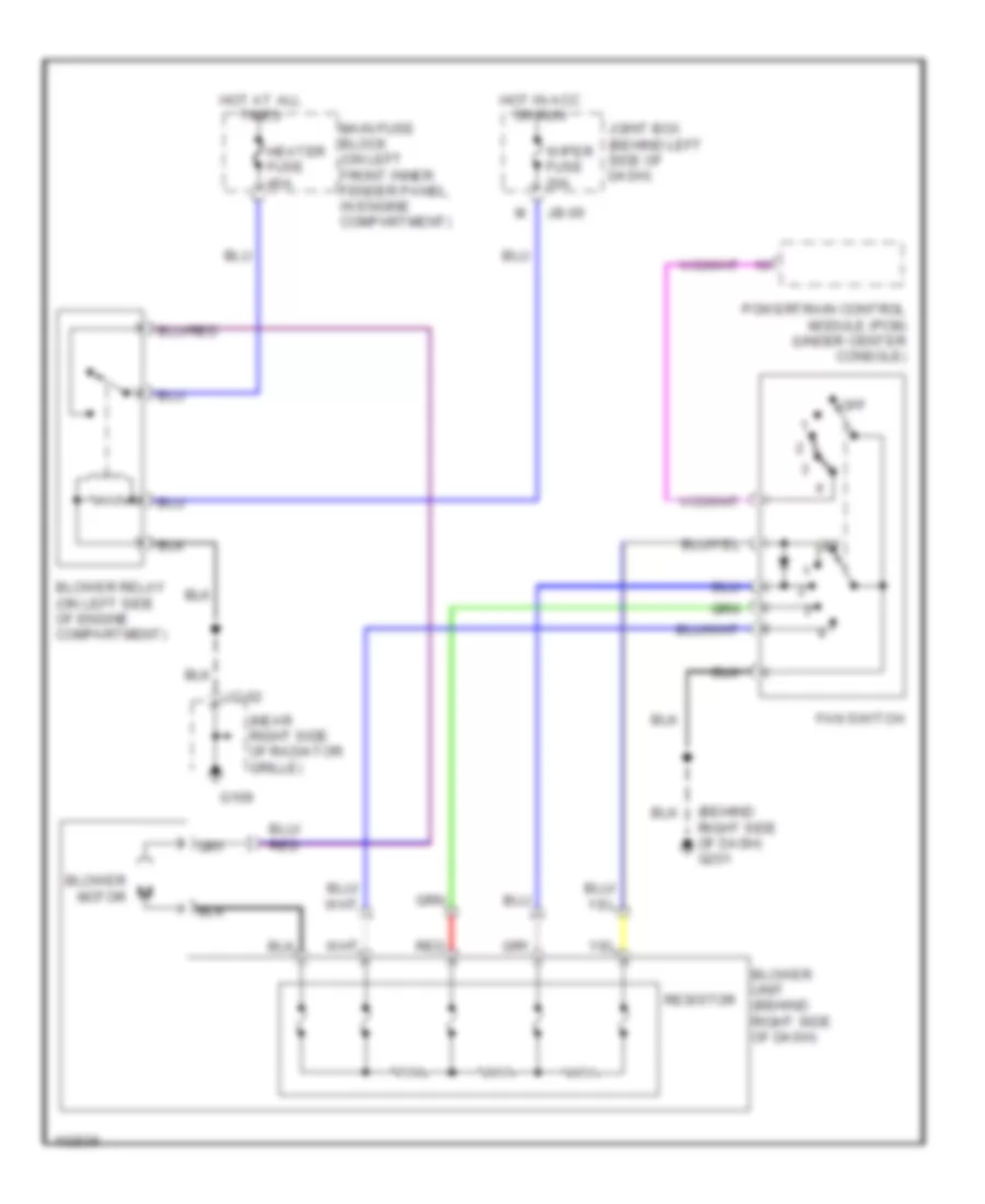 Heater Wiring Diagram for Mazda 626 LX 1998
