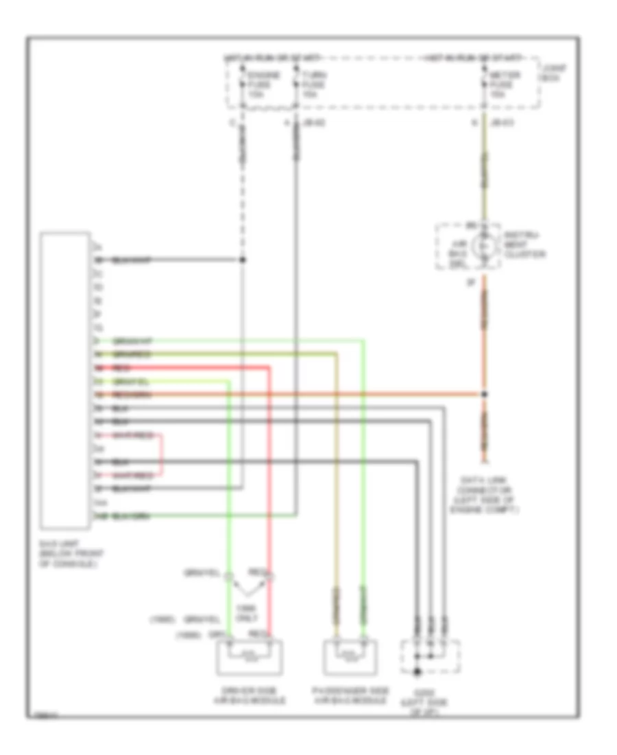 Supplemental Restraint Wiring Diagram for Mazda 626 DX 1995