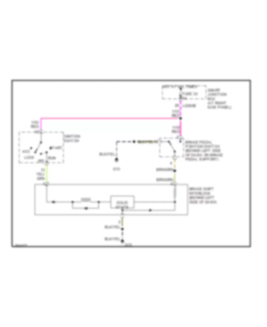 Shift Interlock Wiring Diagram for Mazda B2009 4000