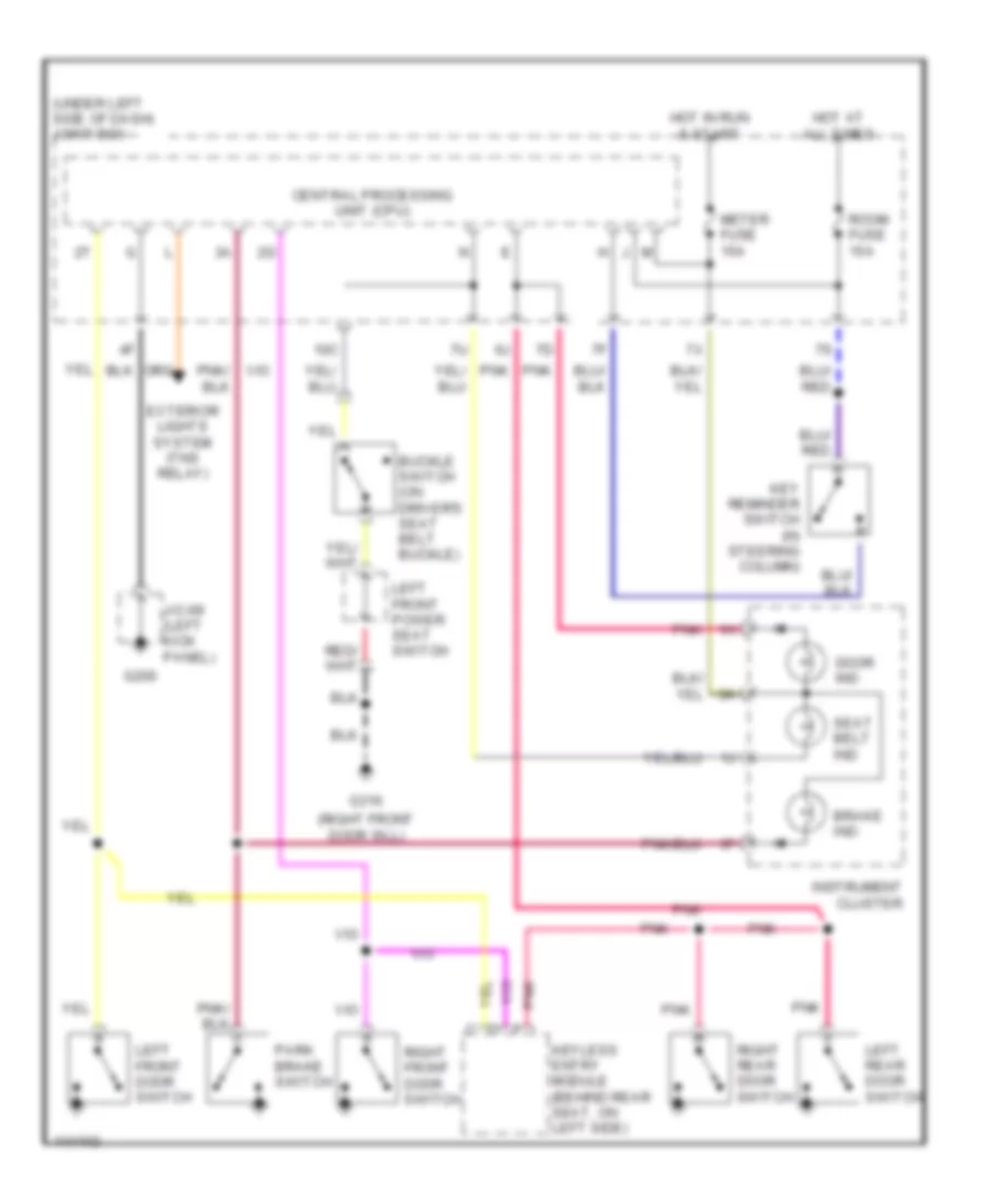 Warning System Wiring Diagrams for Mazda Millenia S 2001
