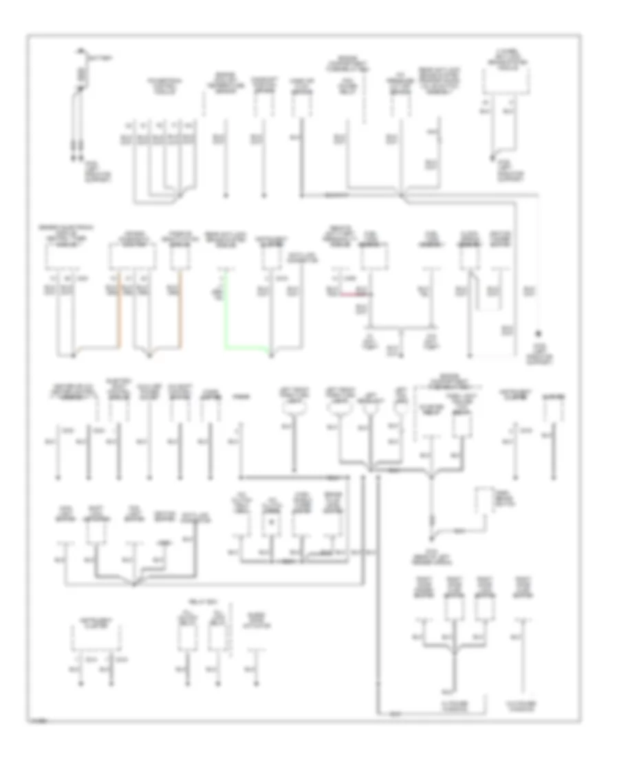 Ground Distribution Wiring Diagram 1 of 2 for Mazda BSE 1998 2500