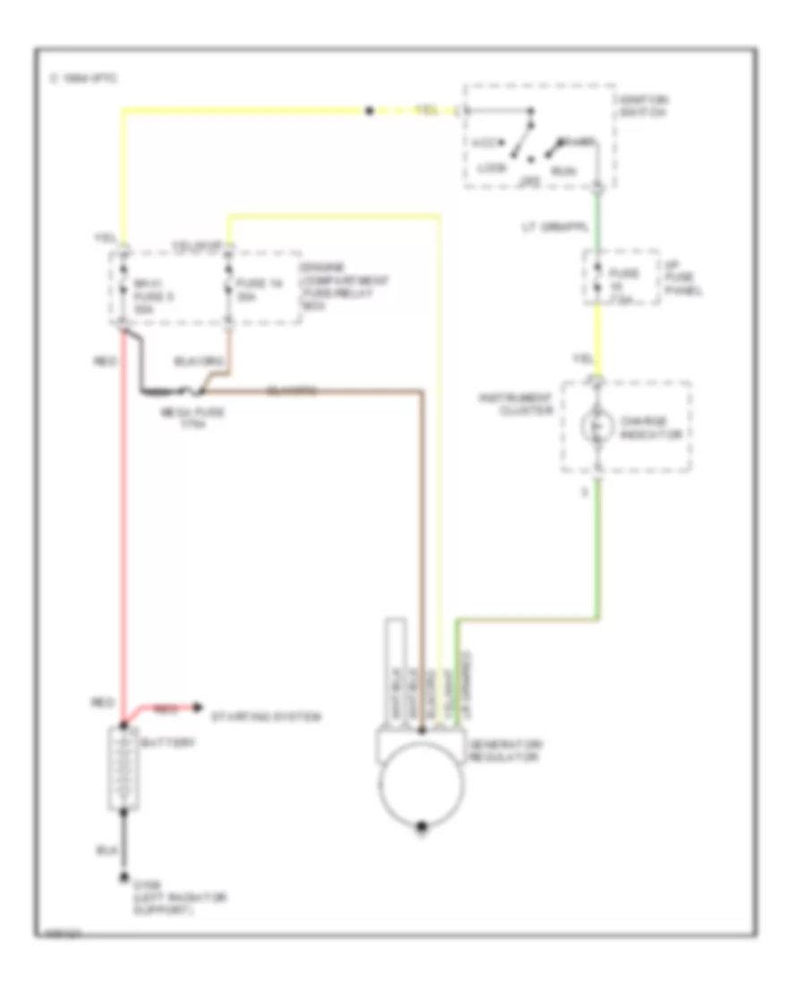 Charging Wiring Diagram for Mazda BSE 1998 2500