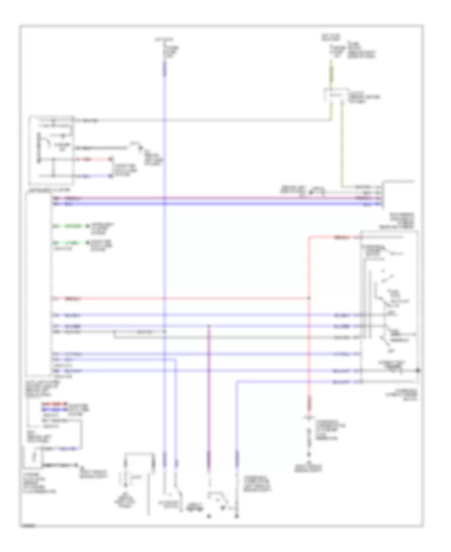 Электросхема передних стеклоочистителей дворников и омывателя лобового стекла, С Авто Система Дворника для Mazda CX-9 Touring 2010