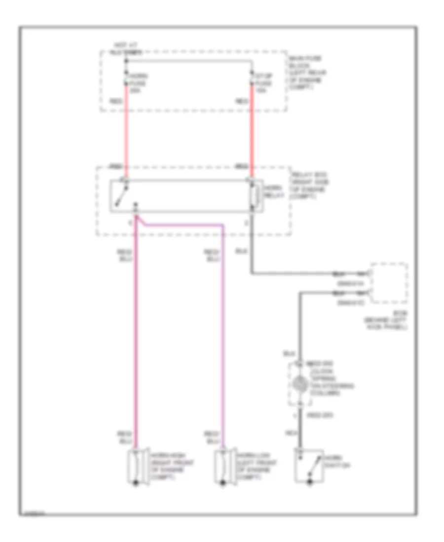 Horn Wiring Diagram for Mazda CX-7 Grand Touring 2009