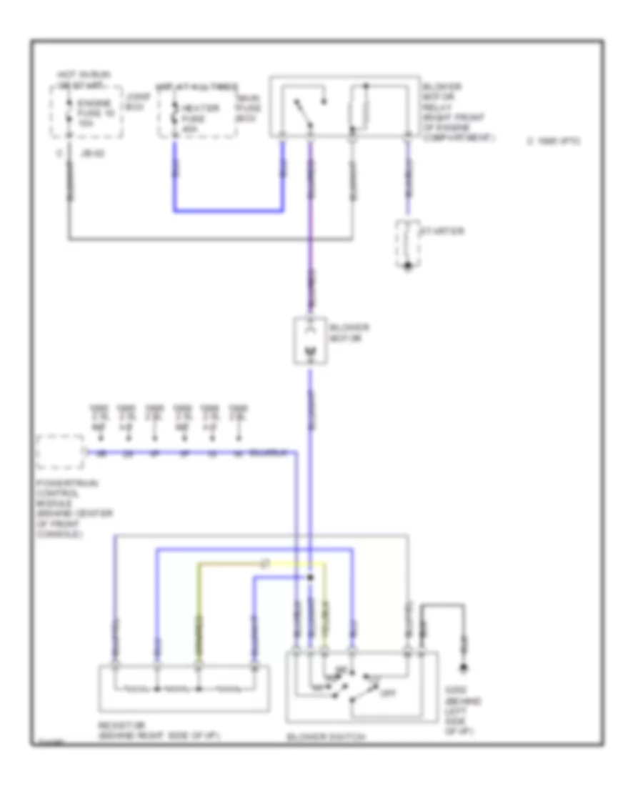 Heater Wiring Diagram for Mazda 626 LX 1995