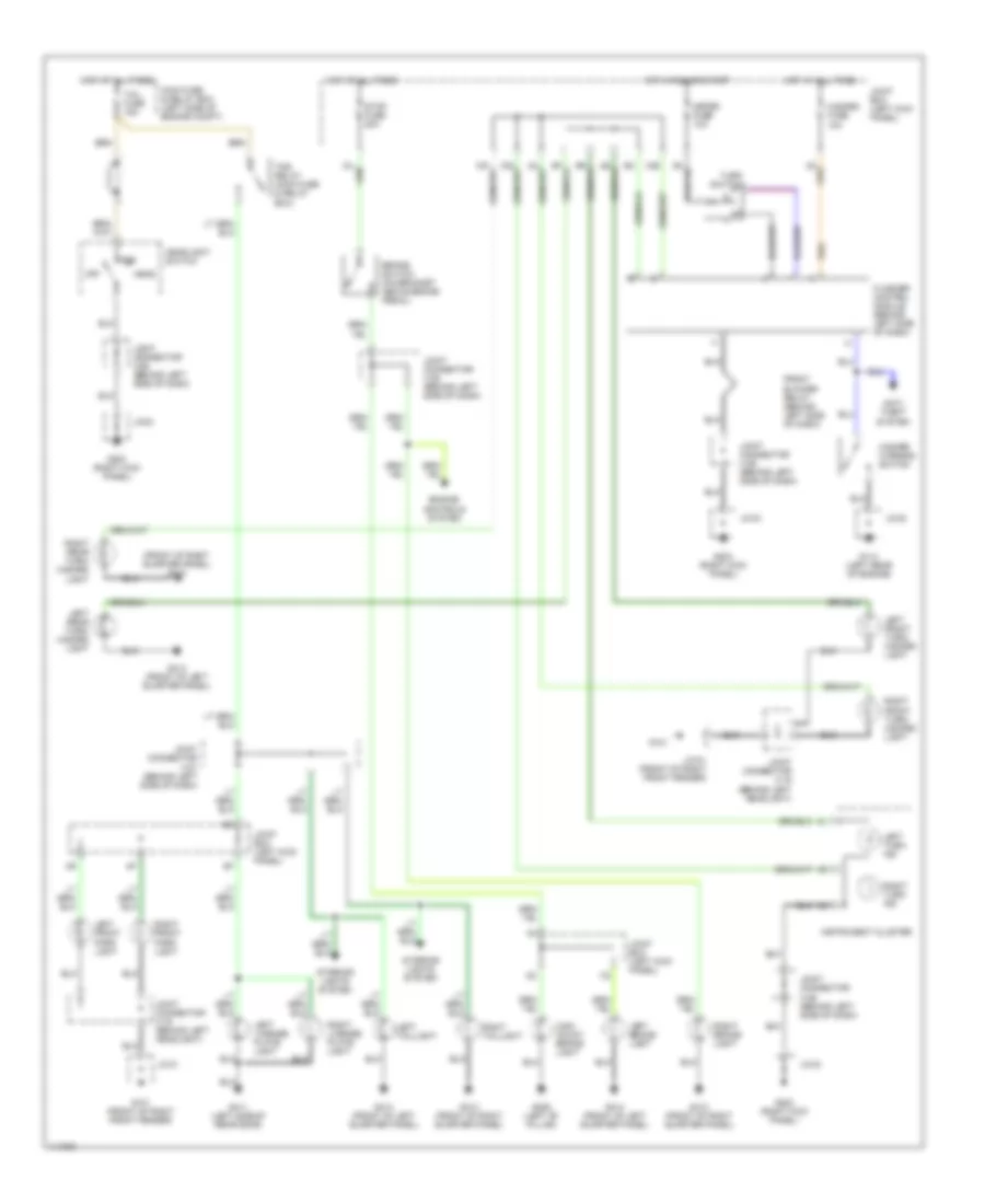 Exterior Lamps Wiring Diagram for Mazda MPV DX 2001