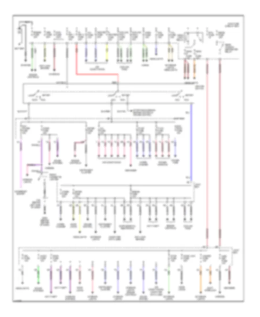 Power Distribution Wiring Diagram for Mazda MPV DX 2001