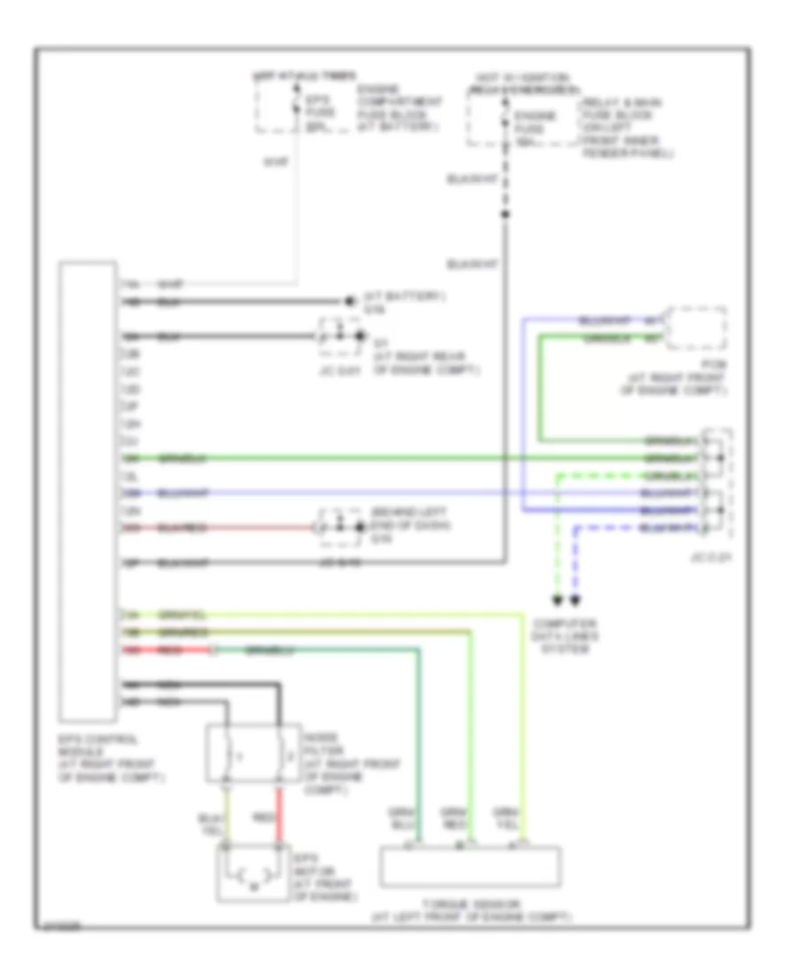 Electronic Power Steering Wiring Diagram for Mazda RX-8 Shinka 2005
