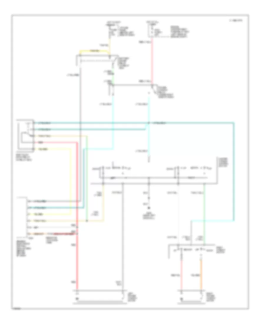 Power Window Wiring Diagram for Mazda BSX 1998 2500