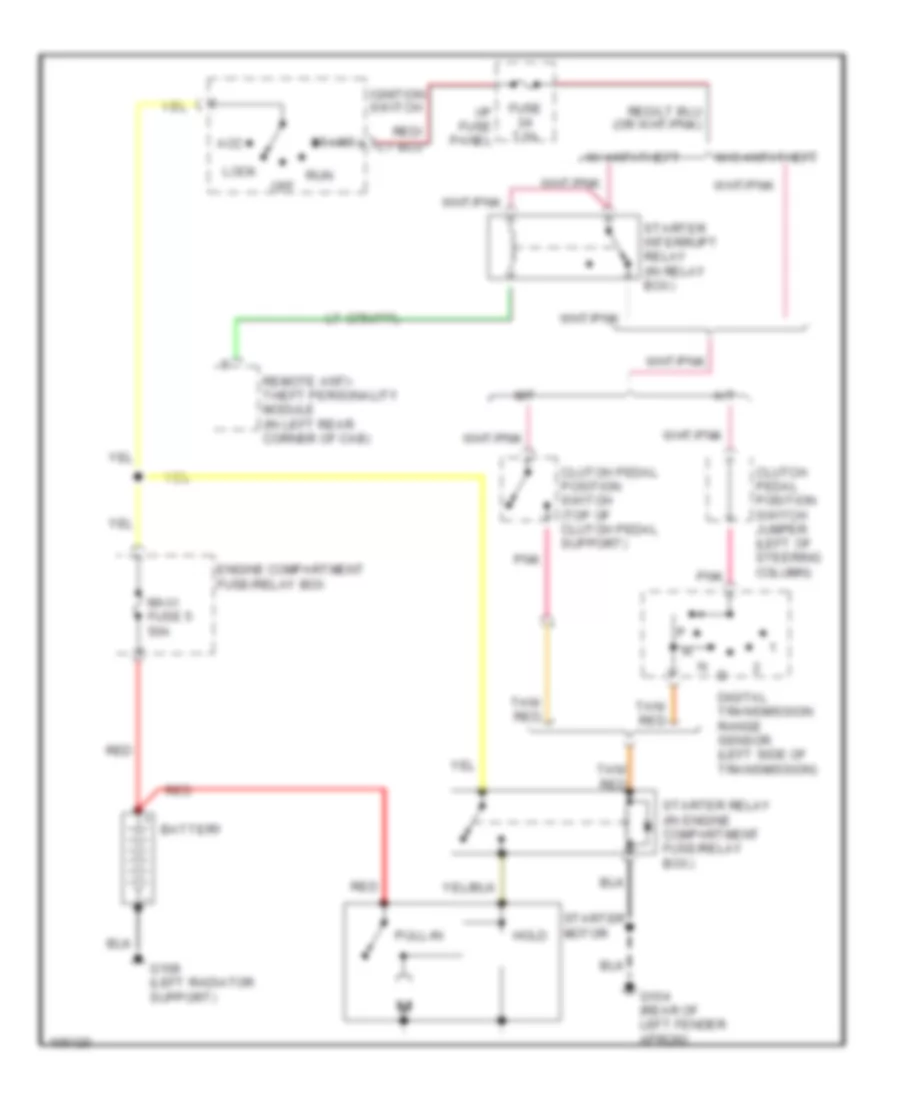 Starting Wiring Diagram for Mazda B2500 SX 1998