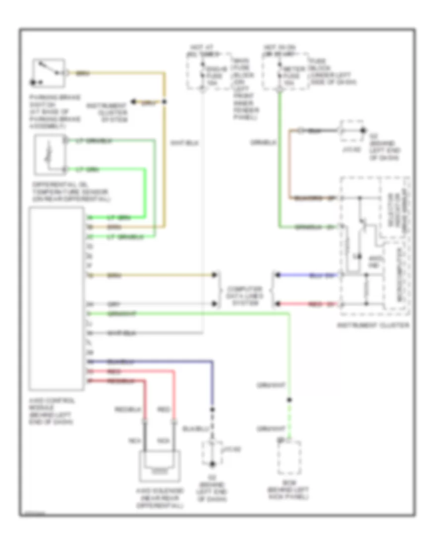 4WD Wiring Diagram for Mazda 6 i Touring 2008