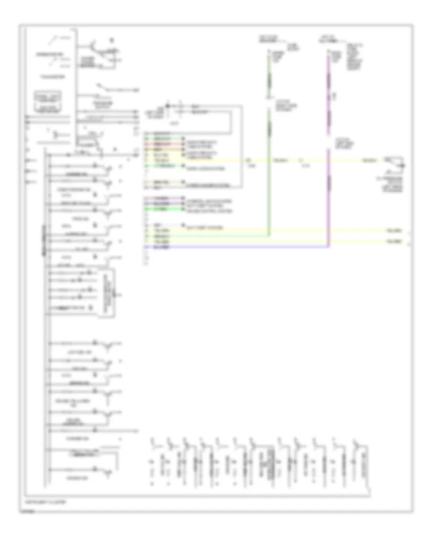 Instrument Cluster Wiring Diagram 1 of 2 for Mazda 5 Sport 2012
