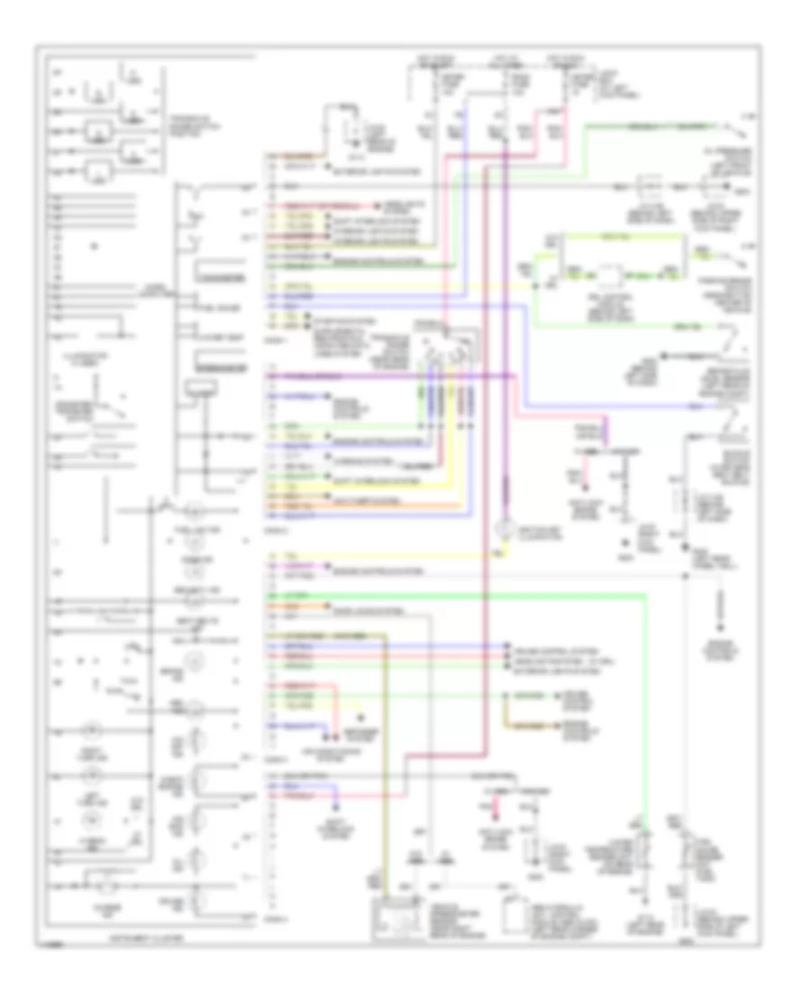 Instrument Cluster Wiring Diagram for Mazda MPV ES 2001