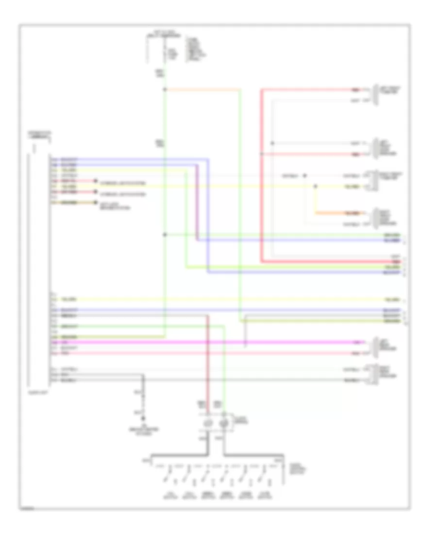 Radio Wiring Diagram, without Bose with Navigation (1 of 2) for Mazda RX-8 Sport 2005