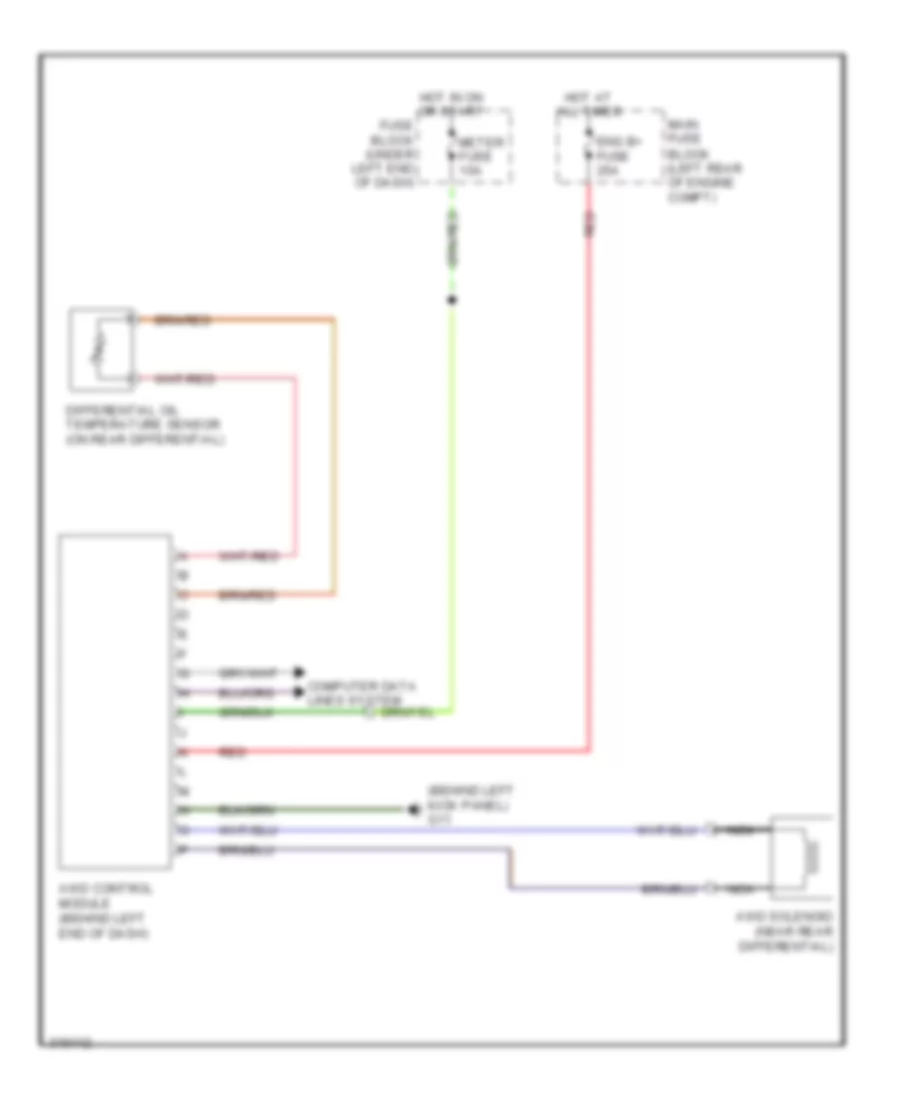 4WD Wiring Diagram for Mazda CX 7 Touring 2009