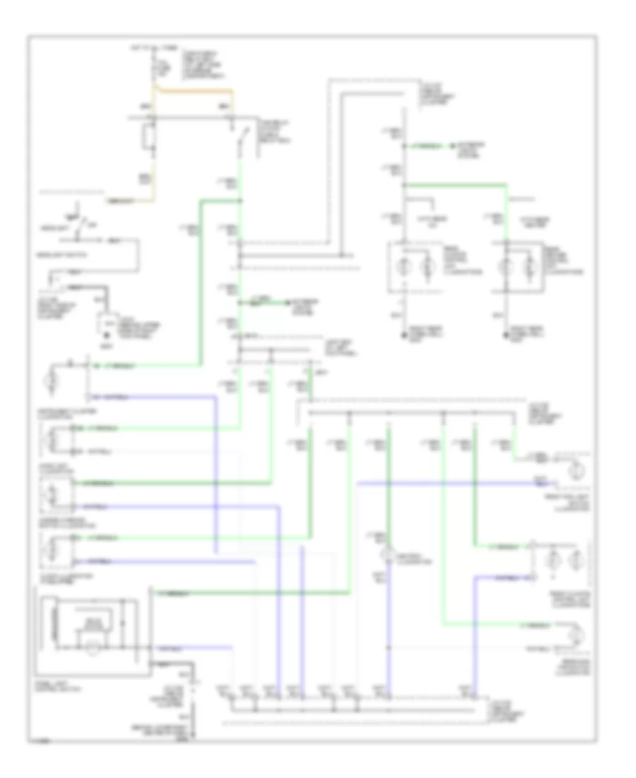 Instrument Illumination Wiring Diagram for Mazda MPV LX 2001