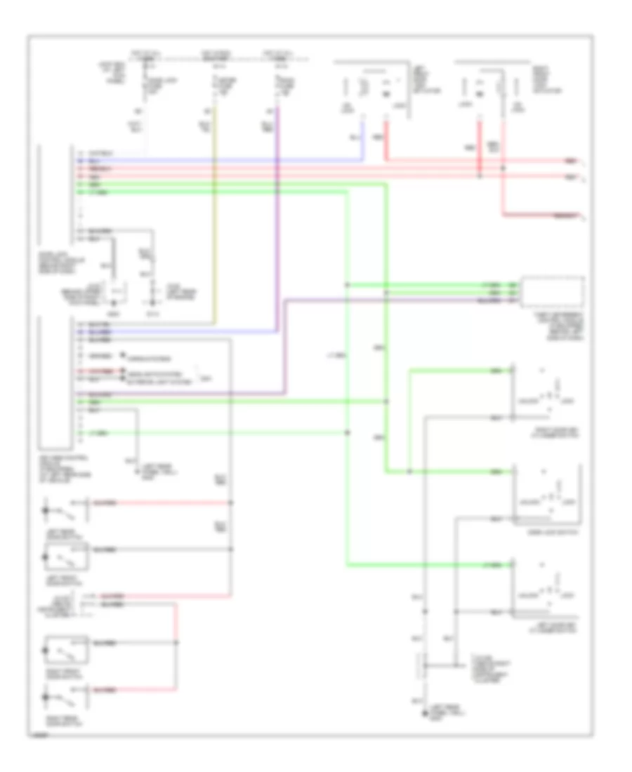 Door Lock  Keyless Entry Wiring Diagram 1 of 2 for Mazda MPV LX 2001