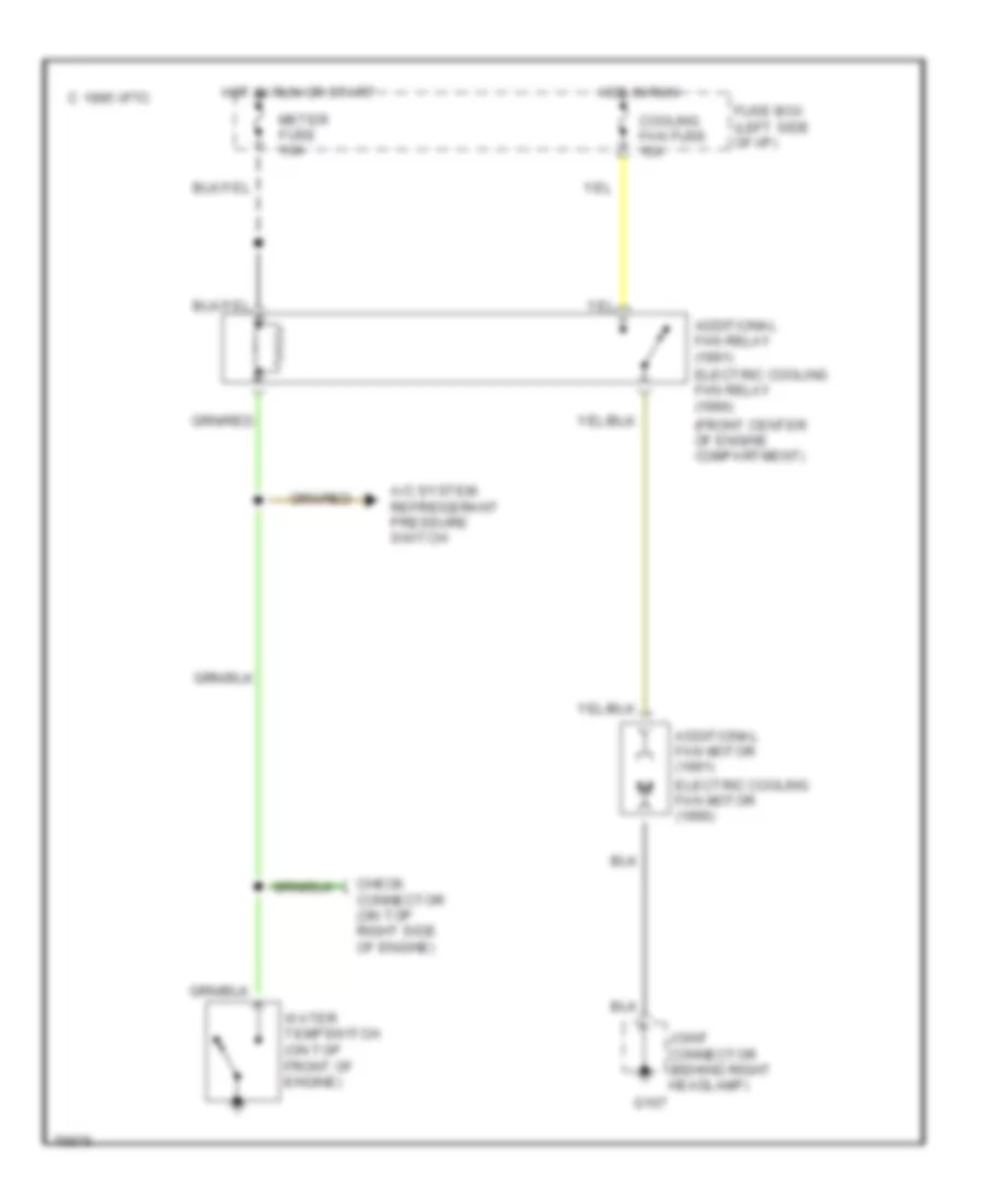 Cooling Fan Wiring Diagram with Air Bag for Mazda RX 7 GTU 1990