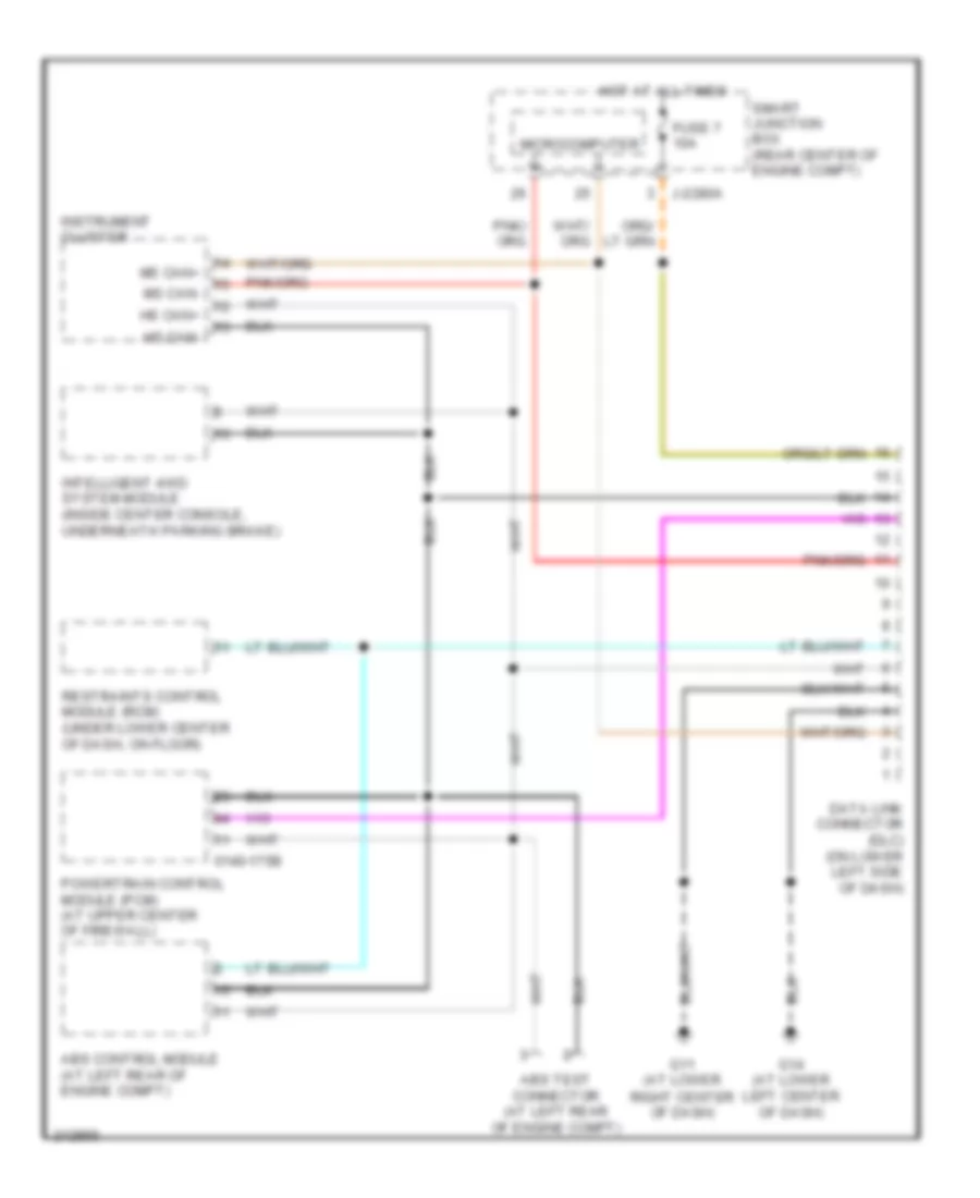 Computer Data Lines Wiring Diagram for Mazda Tribute i 2005
