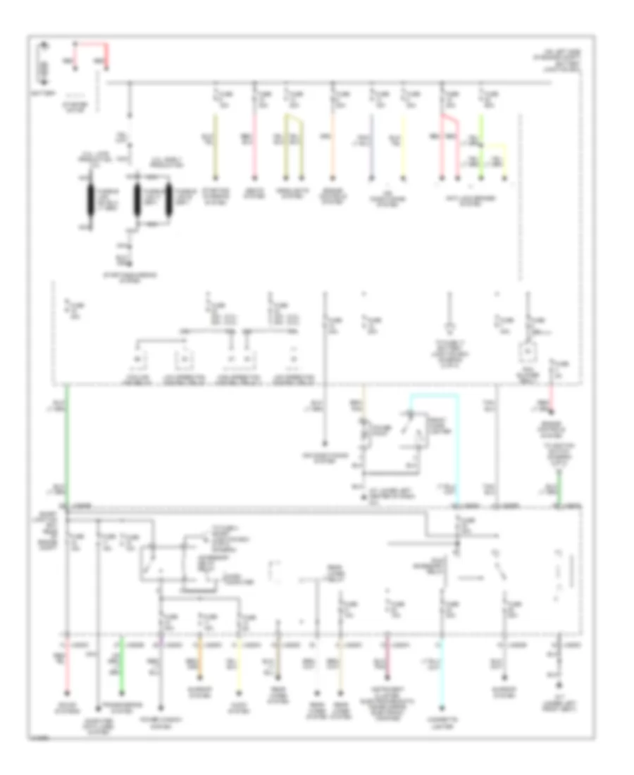 Power Distribution Wiring Diagram 1 of 2 for Mazda Tribute i 2005