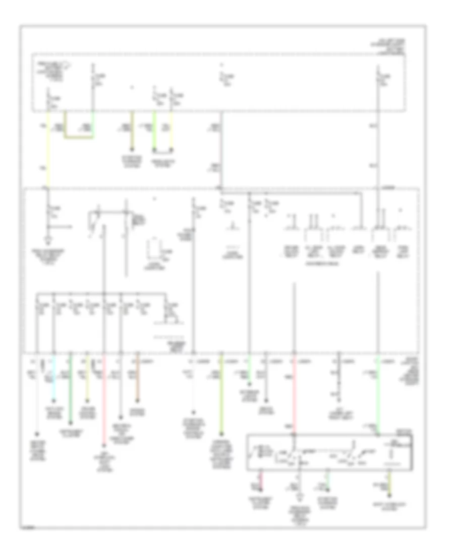 Power Distribution Wiring Diagram 2 of 2 for Mazda Tribute i 2005