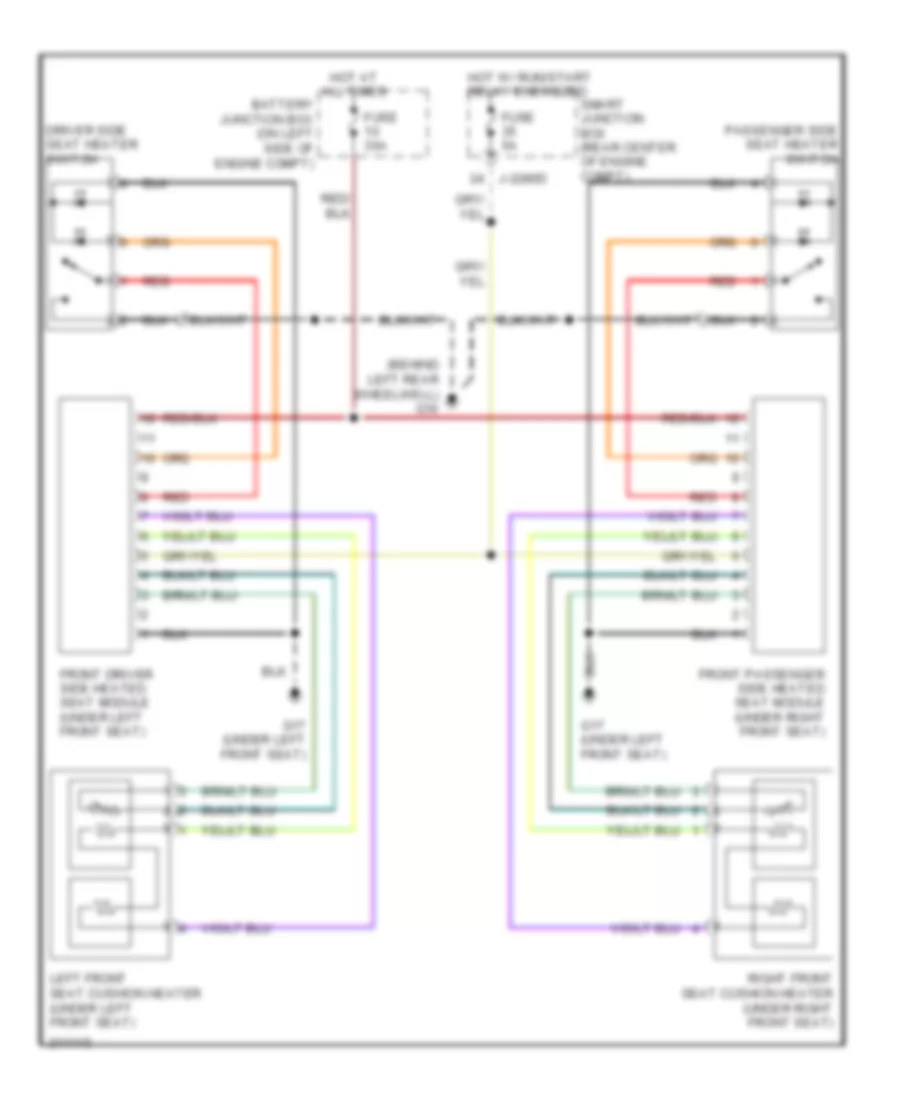 Heated Seats Wiring Diagram for Mazda Tribute i 2005