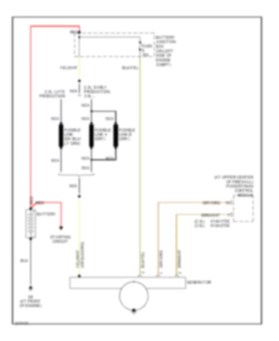 Charging Wiring Diagram for Mazda Tribute i 2005