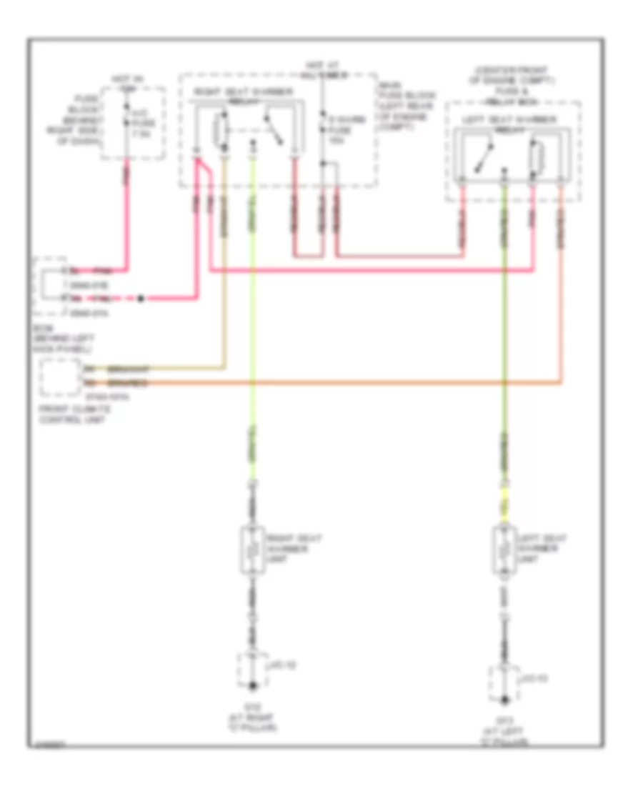 Heated Seats Wiring Diagram for Mazda CX 9 Grand Touring 2009