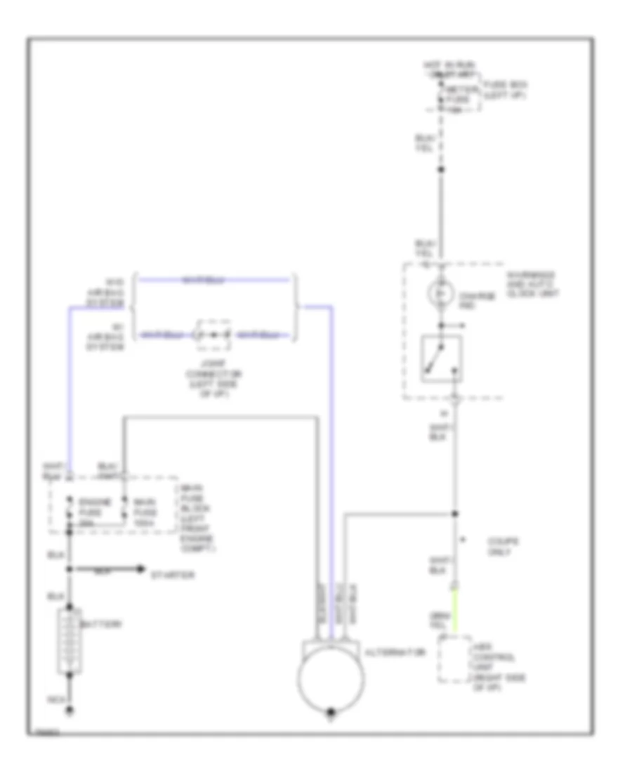Charging Wiring Diagram for Mazda RX 7 GTUs 1990