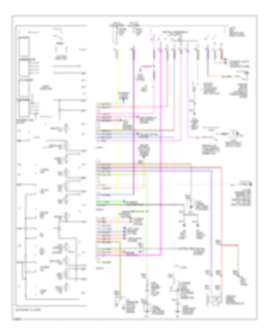 Instrument Cluster Wiring Diagram for Mazda 626 ES 2002