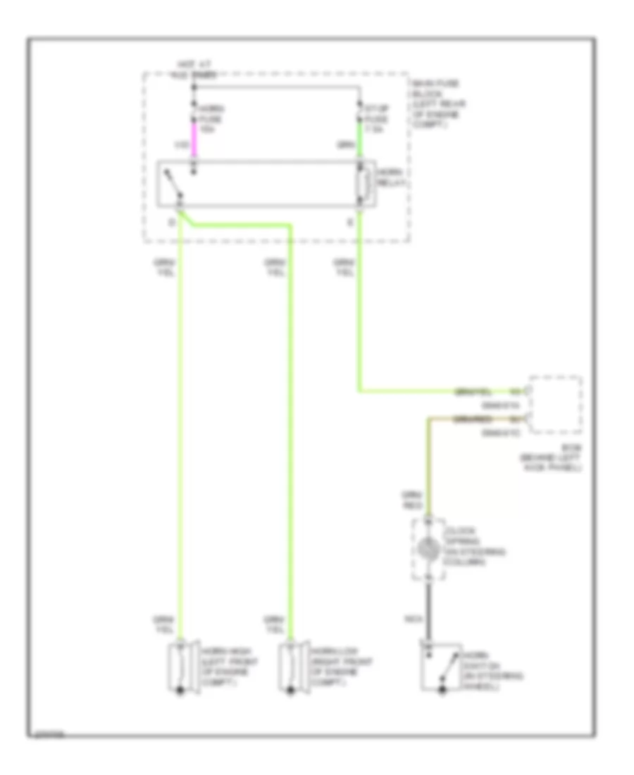 Horn Wiring Diagram for Mazda CX 9 Touring 2007