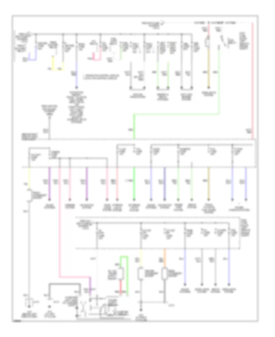 Power Distribution Wiring Diagram 2 of 2 for Mazda CX 9 Touring 2007