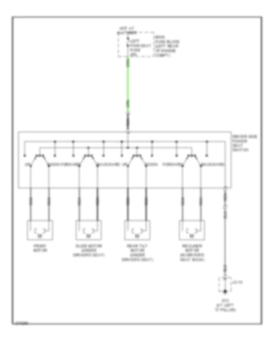 Driver Power Seat Wiring Diagram for Mazda CX 9 Touring 2007