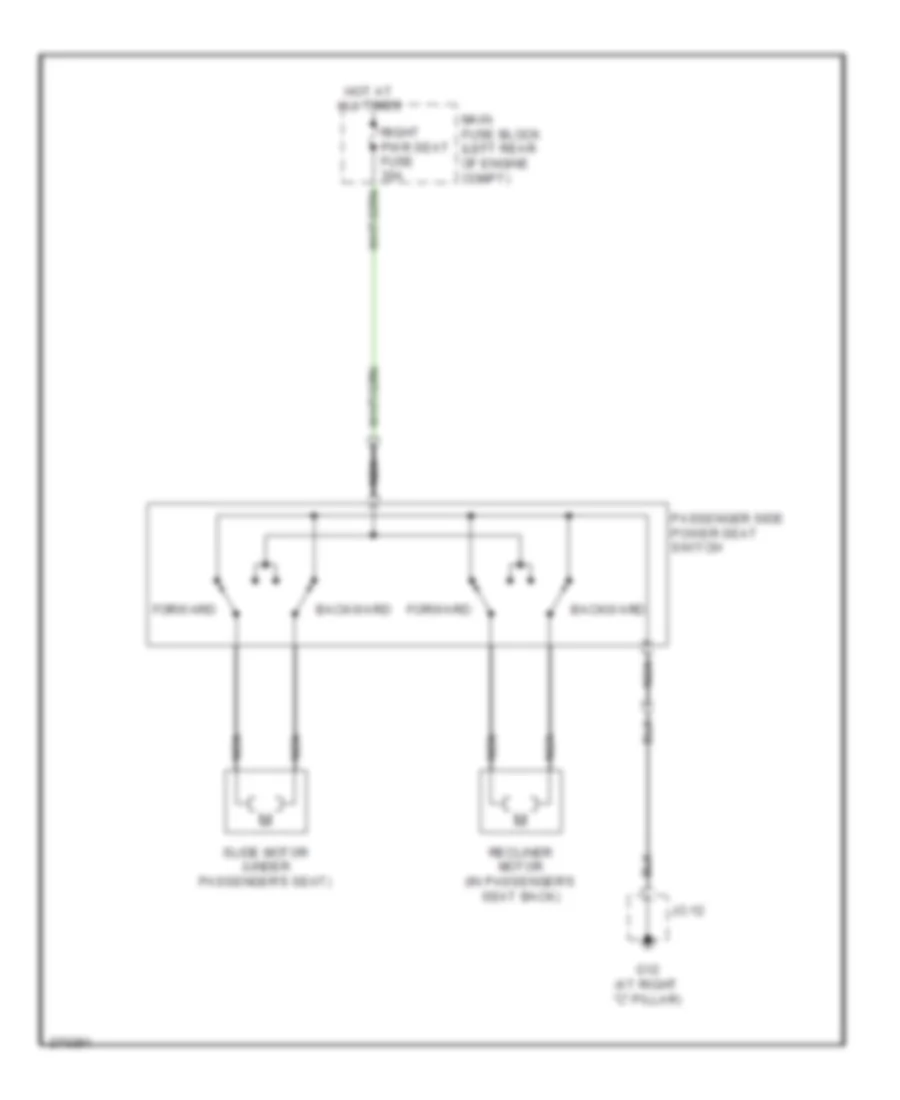 Passenger Power Seat Wiring Diagram for Mazda CX-9 Touring 2007