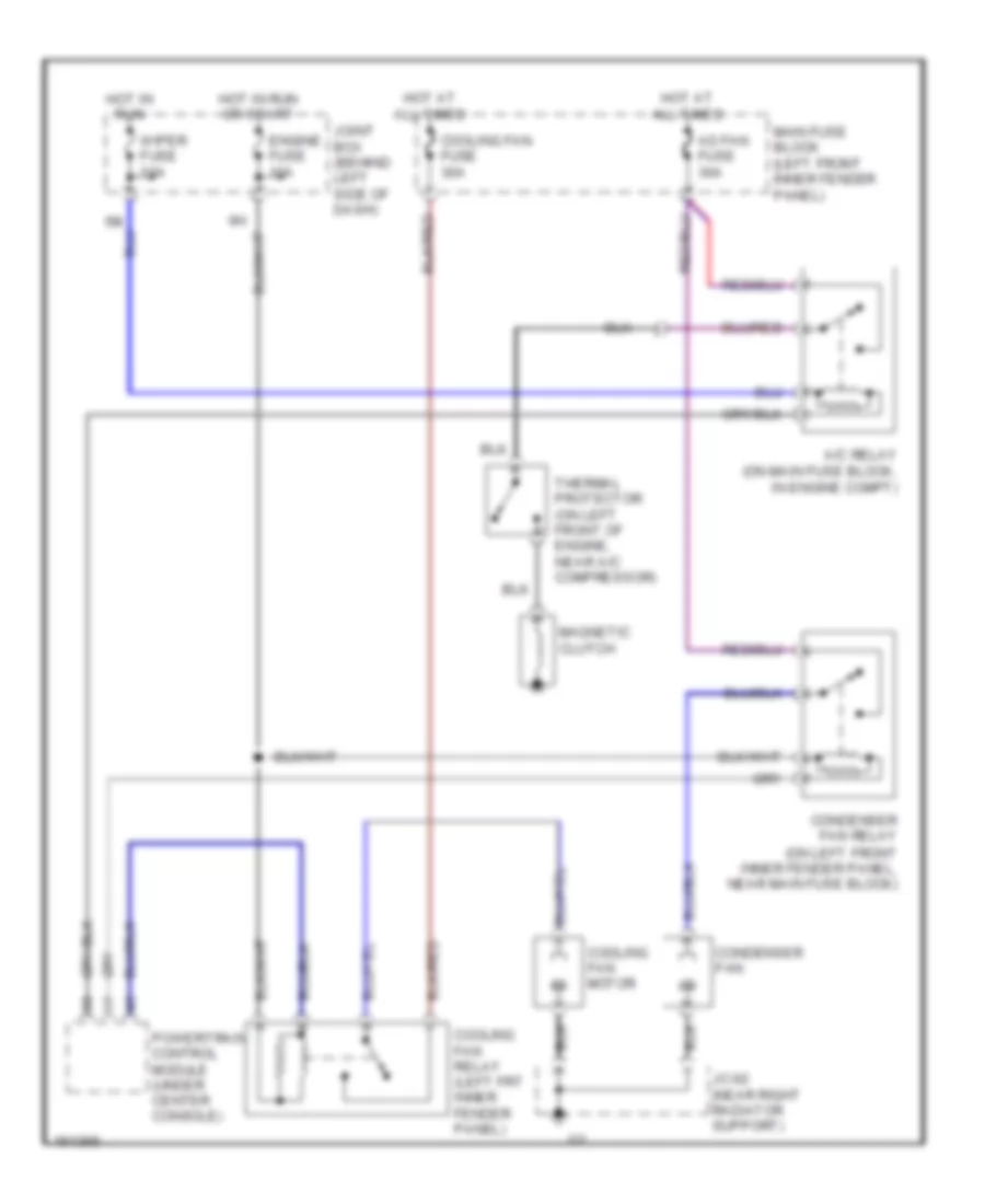 Cooling Fan Wiring Diagram for Mazda 626 LX 2002