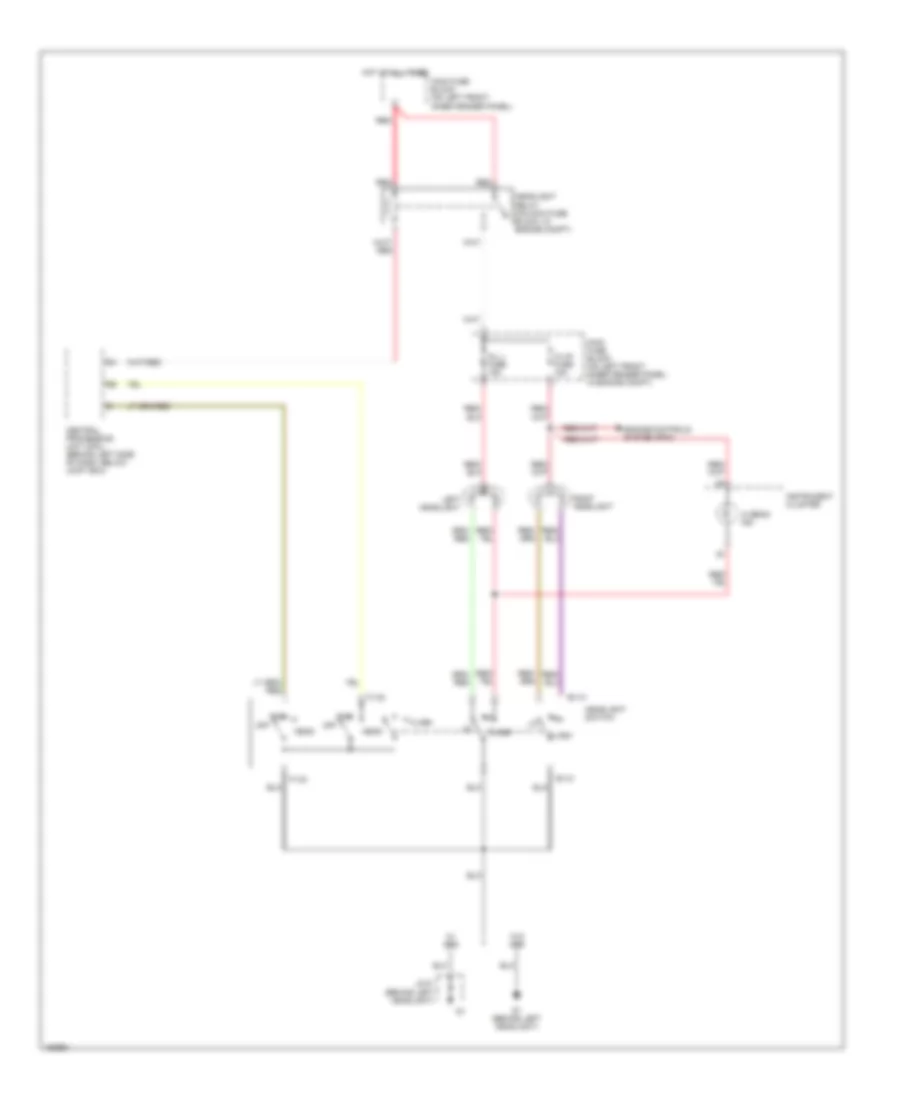Headlight Wiring Diagram, without DRL for Mazda 626 LX 2002