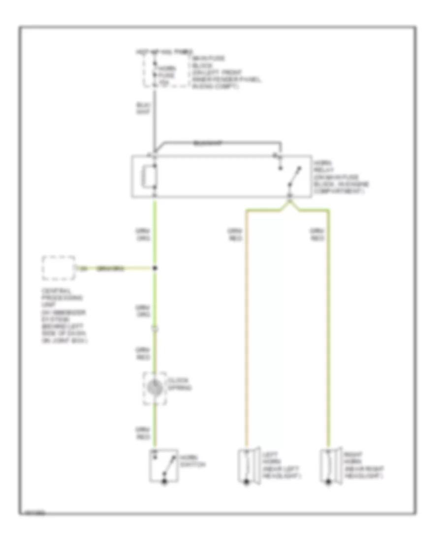 Horn Wiring Diagram for Mazda 626 LX 2002